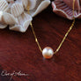 Pearl on a Chain Freshwater and 18K Gold - OutOfAsia